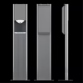 Sleek Gray Household Appliances With Modern Vertical Structure For Daily Home Use
