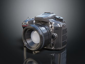 modern camera slr camera 3d model