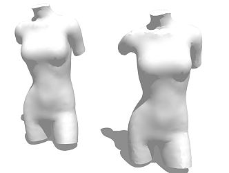 Modern Model Women Half-body Model 3d model