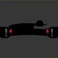Futuristic Spaceship Design Featuring Black Gray Body Red Accent Lines And Streamlined Structure