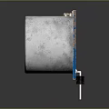 HC SR04 Ultrasonic Sensor Module For Commercial Devices With Dual Transducers And Blue Circuit Board
