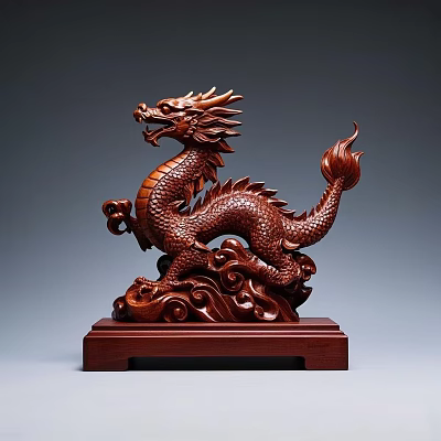Chinese Dragon Carving Wood Carving Ornaments 3d model Chinese Dragon Carving Wood Carving Ornaments 3d model