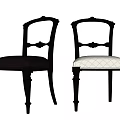 Classic Leisure Chairs With Black Frame Brown Leather And White Fabric Upholstery