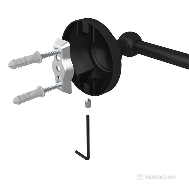 Bathroom Cabinet Rack Mounting Kit With Screws Metal Brackets And Hex Wrench 3d model 