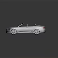 Silver Convertible Car With Open Top Parked On Road And Modern Design