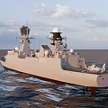 modern destroyer type destroyer 3d model