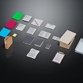 Modern notebook book document printing 3d model