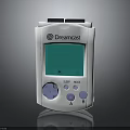 Dreamcast Handheld Electronic Device With Green Screen Sleep Mode A B Buttons And Control Knob