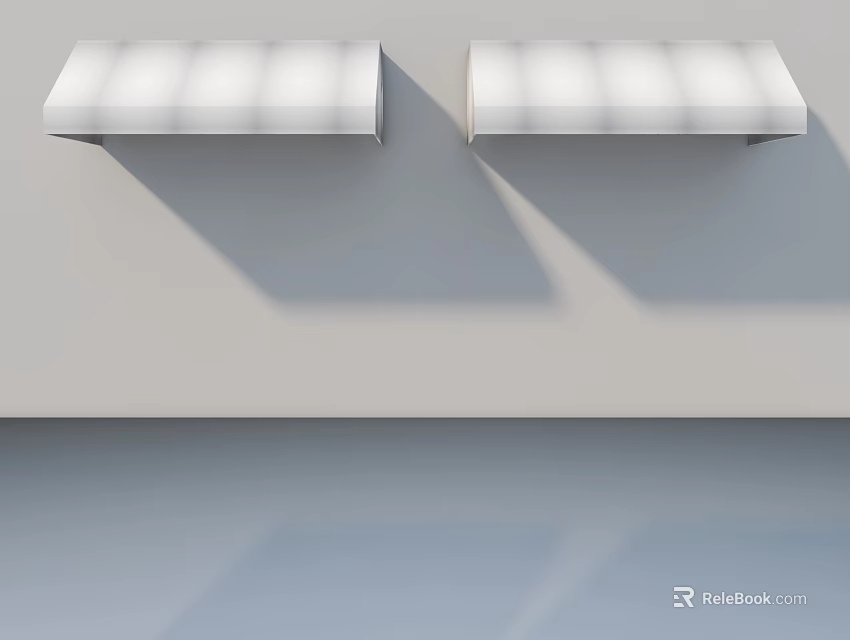 Modern Double Hinged Doors With White Smooth Surface For Home Interior Design 3d model