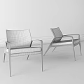 Stylish Leisure Chair with Wooden Frame White Upholstery and Armrests in Modern Design