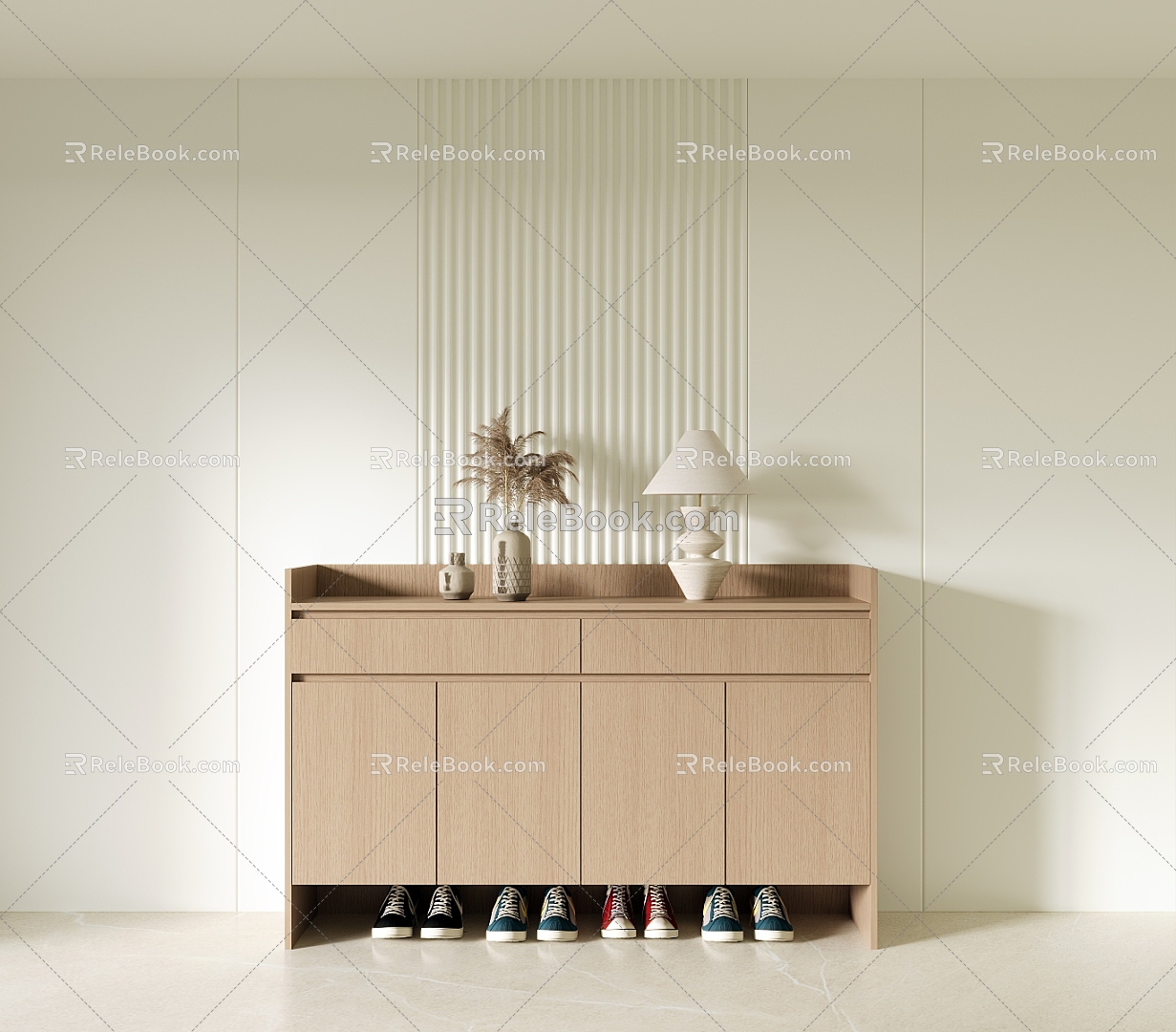 Removable shoe cabinet model