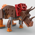 Lego LEGO toy building blocks Triceratops dinosaur 3d model