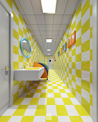 Modern Toilet Kindergarten Toilet 3d model