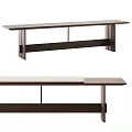 Simple Modern Public Bench Wooden Design With Flat Seat And Sturdy Support Legs