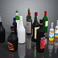 Various Alcohol Beverage Bottles With Different Colors And Designs On