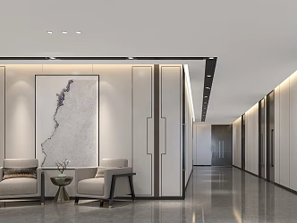 New Chinese Aisle Office Aisle 3d model