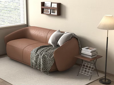 Modern double sofa 3d model