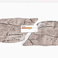 Natural Textured Stone Wood Material Split Into Two Rough Surface Pieces 3d model