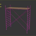 Iron frame large iron frame iron frame house factory industrial iron frame iron ladder rigid ladder work frame rigid scaffold 3d model