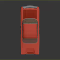 Red Classic Car with Open Hood Vintage Design and Shiny Exterior