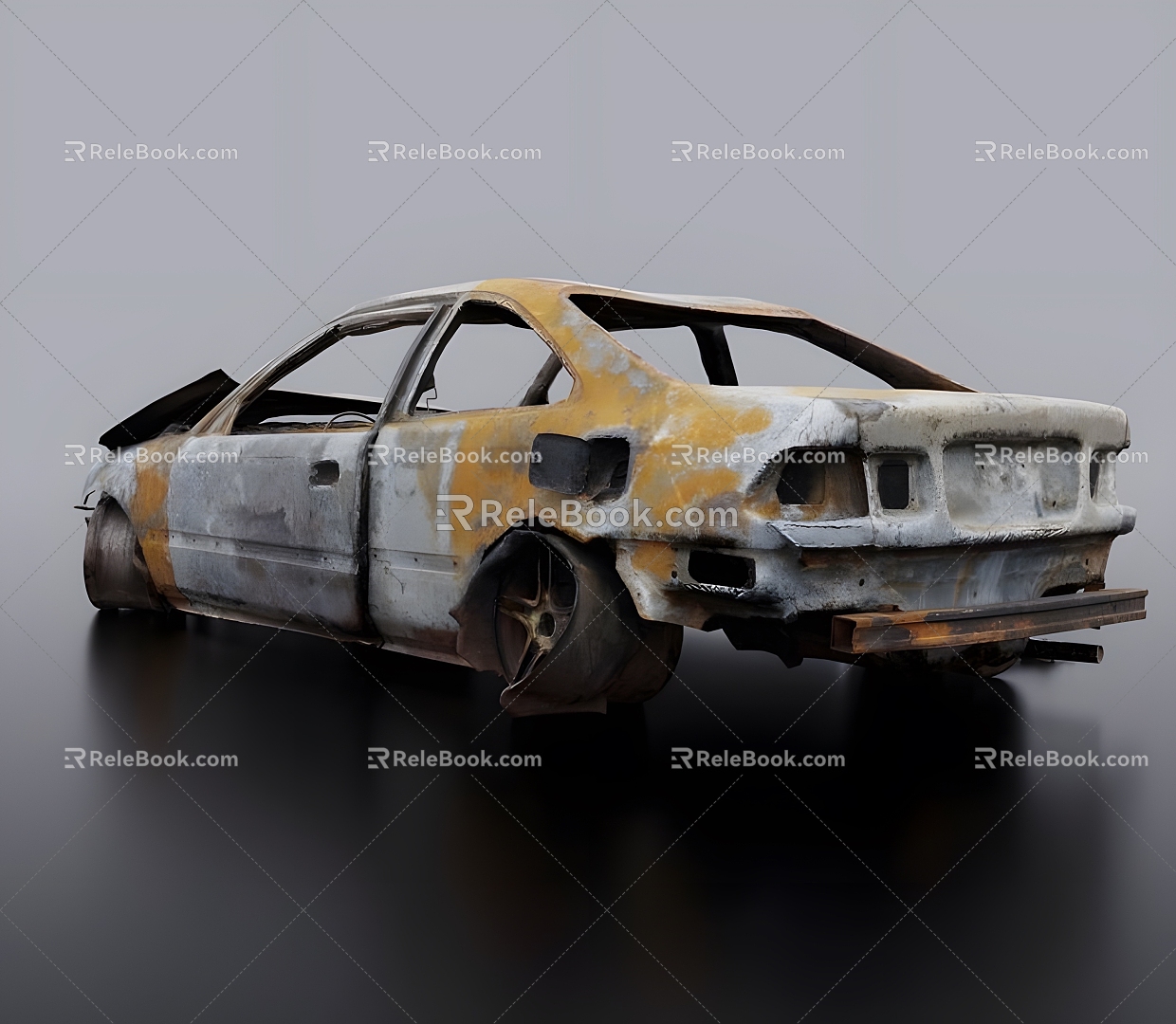 The Burned Car 3d model