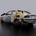 The Burned Car 3d model