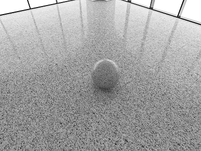 Speckled Terrazzo Floor Tile In Spacious Area With Large Windows 3d model