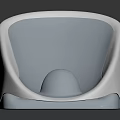 Modern White Curved Product With Smooth Surface And Functional Components 3d model