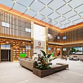 Lobby Reception Rest Area 3d model