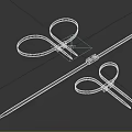 Black Cable Ties With Long Strip And Looped Designs For Secure Bundling