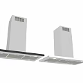 Modern Sleek Stainless Steel Range Hood With Built In Lights For Kitchen
