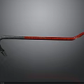 Red And Silver Metal Curved Hand Tool With Lever Design And Grip Handle