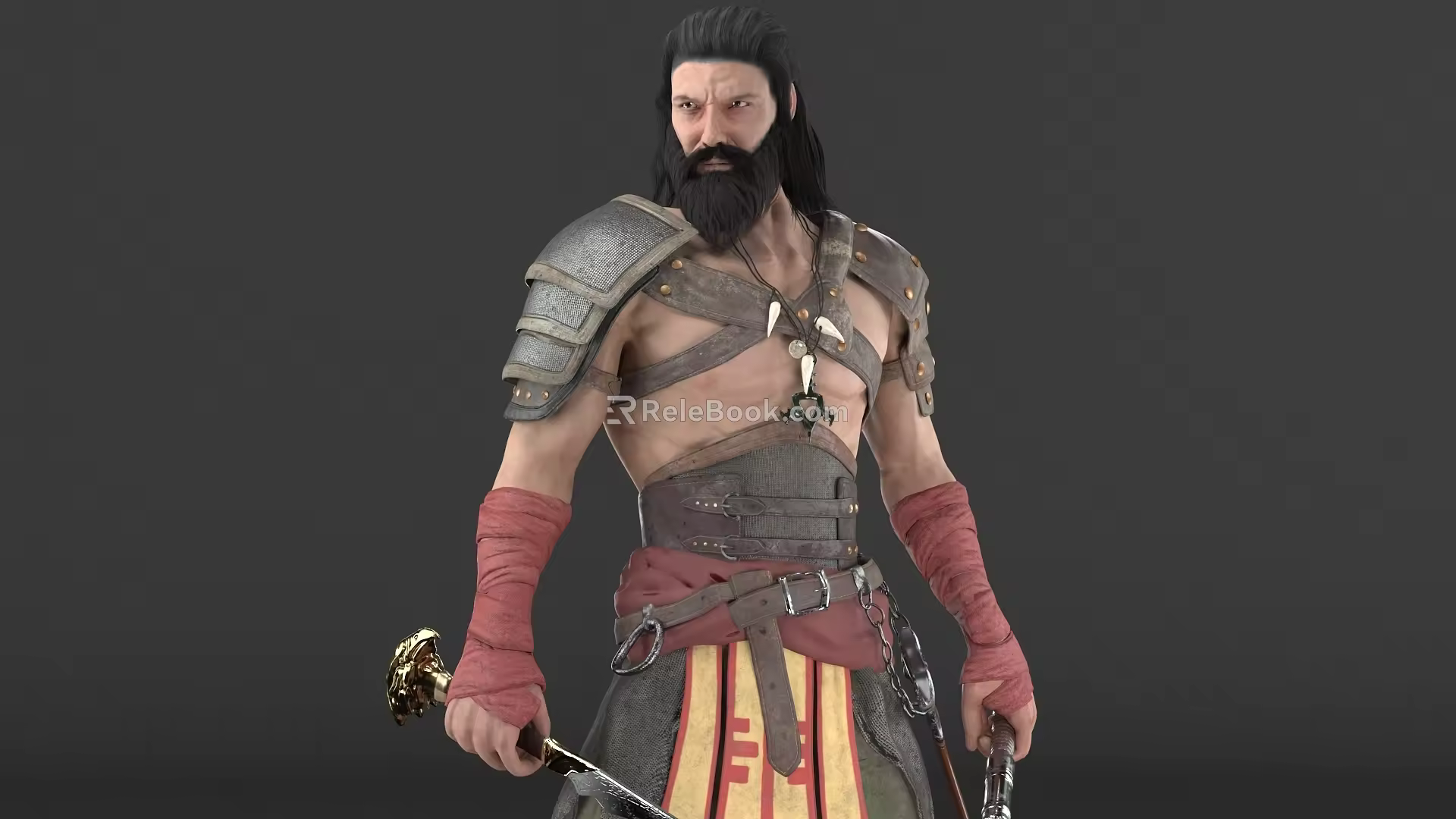 Warrior Ancient Warrior Greek European Male Man Character Model 3d model