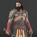 Warrior Ancient Warrior Greek European Male Man Character Model 3d model