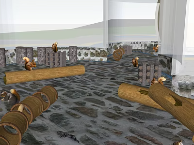 Sightseeing Elevator Squirrel Paradise Pine Cone Playground 3d model