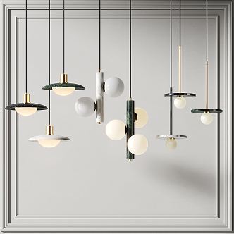 Light Luxury Chandelier Small Chandelier Combination 3d model