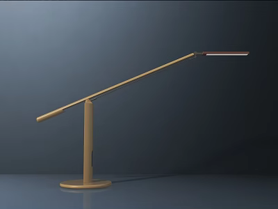 Modern Adjustable Table Lamp With Sleek Metal Arm And Stable Base 3d model