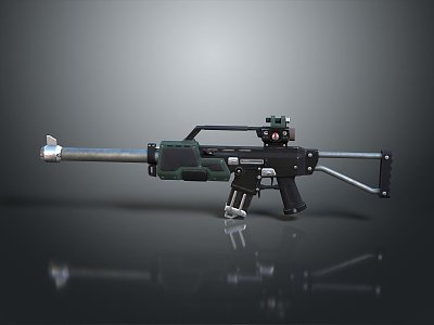 rifle semi-automatic rifle combat rifle battle rifle carbine war rifle attack rifle 3d model