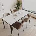 Dining table and chair 3d model
