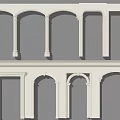 Classical Architectural Storefront Design With Arched Doorways And Decorative Columns
