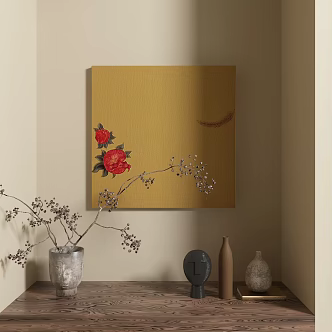 Antique Style Abstract Hanging Painting Retro Abstract 3d model