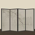 new chinese style screen 3d model
