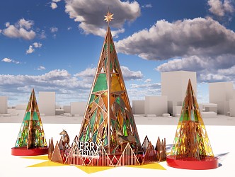 Modern Christmas Tree 3d model