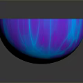 Illuminated Blue Purple Textured Glass Sculpture Bowl With Intricate Carving Details