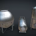 Metallic Industrial Storage Containers With Spherical And Cylindrical Tank Designs