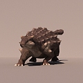 Sub-era Anthylosaurus Dinosaur with Binding Action Animation 3d model