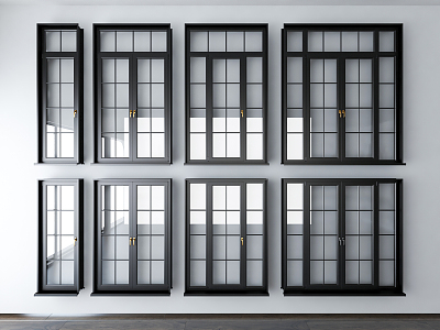 modern windows glass windows 3d model