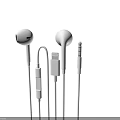 White Wired Headphones Earbuds With Lightning And 3.5mm Jack Design