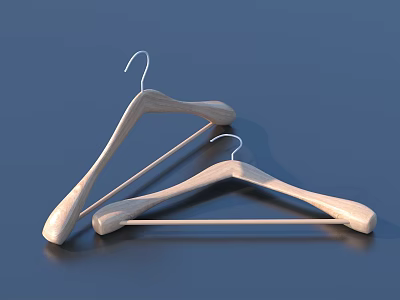 Hanger Drying Rack Wooden Hanger 3d model