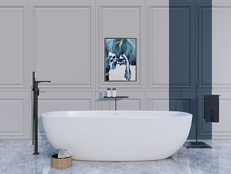 Modern Bathtub Combo 3d model